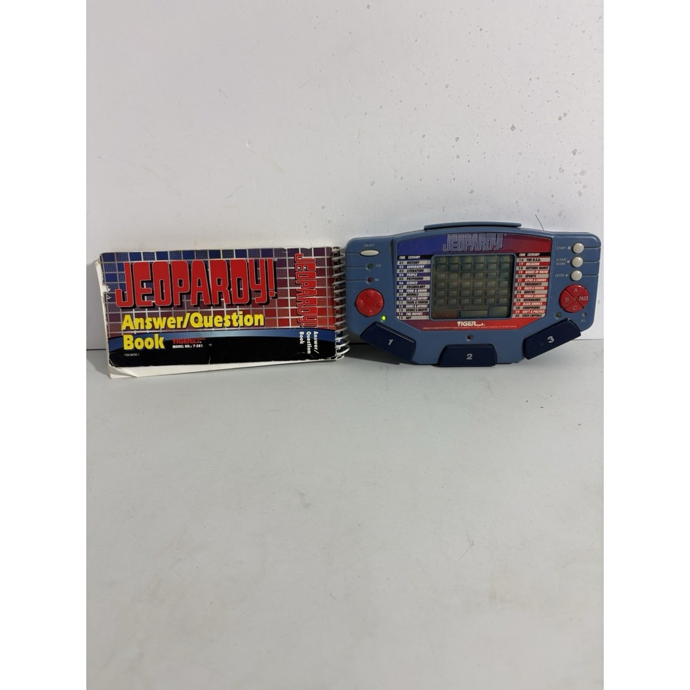 Vintage 1995 Jeopardy Electronic Game Made by Tiger With Questions/ Answers Book